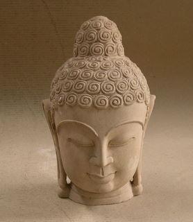 small sandstone Buddha head