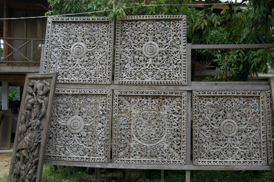 Thai carved panels