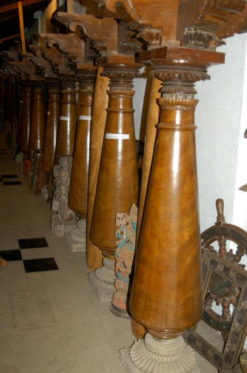 Antique jackwood columns